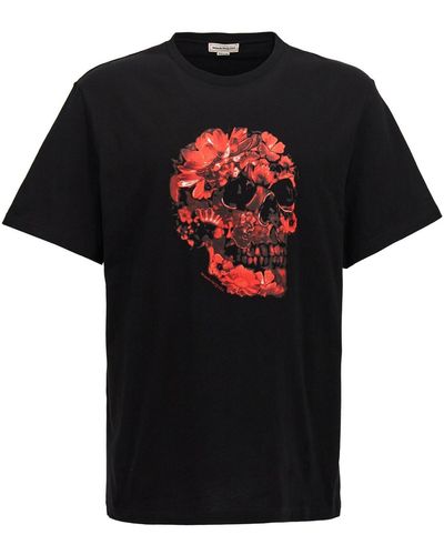Alexander McQueen T-Shirt Mit Druck - Schwarz