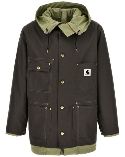 Sacai X Carhartt Wip Reversible Jacket - Green