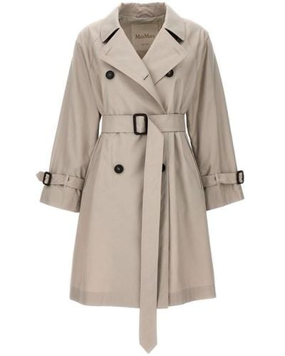 Max Mara The Cube 'titrench' Trench Coat - Natural
