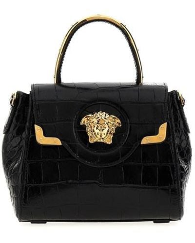 Versace 'la Medusa' Small Handbag - Black