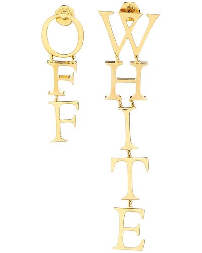 Off-White c/o Virgil Abloh Off- Pendant Logo Earrings - Metallic