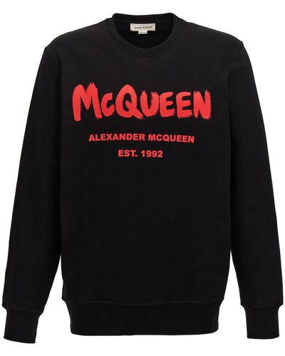 Alexander McQueen 'graffiti' Sweatshirt - Black