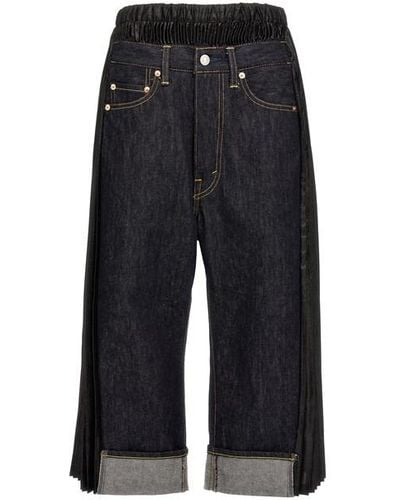 Junya Watanabe Jeans inserto plissée x Levi's - Blu