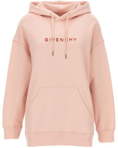Givenchy Kapuzenpullover Mit Geflocktem Logo - Pink