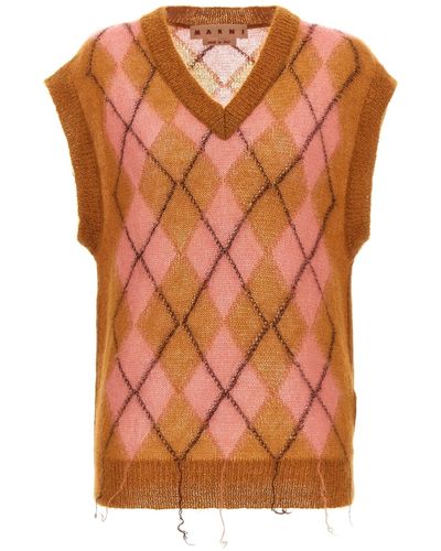 Marni Diamond-shaped Vest - Orange