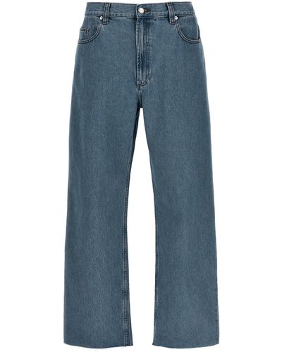 A.P.C. 'relaxed Raw Edge' Jeans - Blue