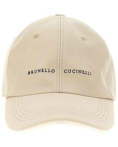 Brunello Cucinelli Cappellino ricamo logo - Neutro