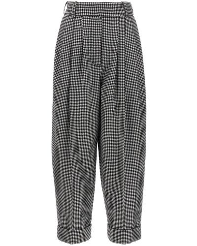 Alexandre Vauthier Metal Houndstooth Trousers - Grey
