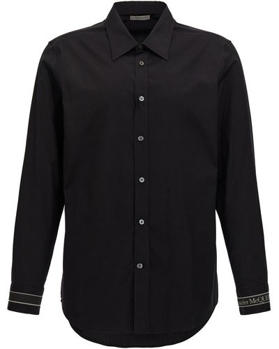 Alexander McQueen Logo Tape Shirt - Black