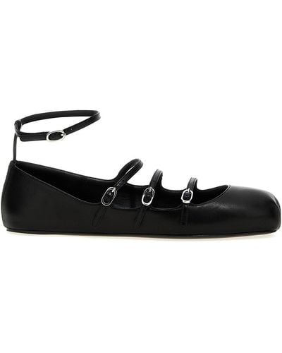 Alexander McQueen Leather Strap Ballet Flats - Black