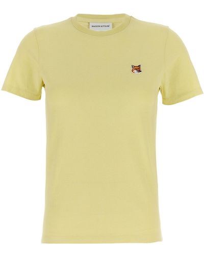 Maison Kitsuné T-Shirt "Fox Head" - Gelb