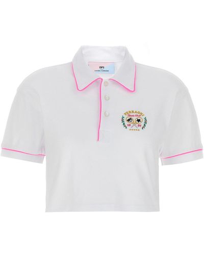 Chiara Ferragni 'tennis' Cropped Polo Shirt - Pink