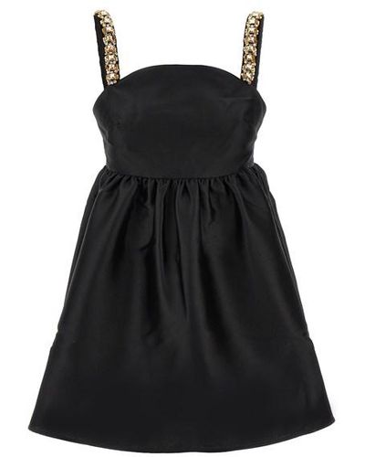 Self-Portrait 'black Taffeta Embellished Mini' Dress