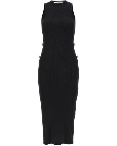 Mach & Mach Crystal Bow Dress - Black