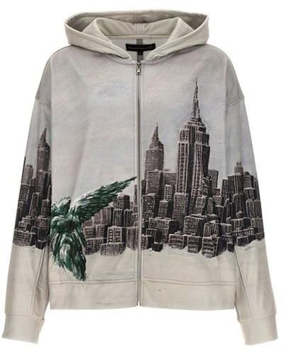 Who Decides War 'angel Over The City' Hoodie - Gray