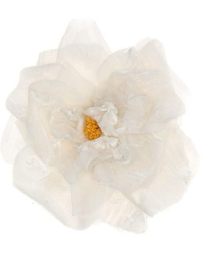 Dolce & Gabbana Blumenbrosche - Weiß
