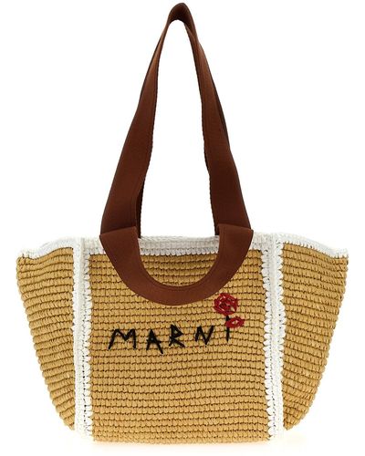Marni Small 'sillo' Shopping Bag - Metallic