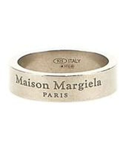 Maison Margiela Logo Engraving Ring - Gray