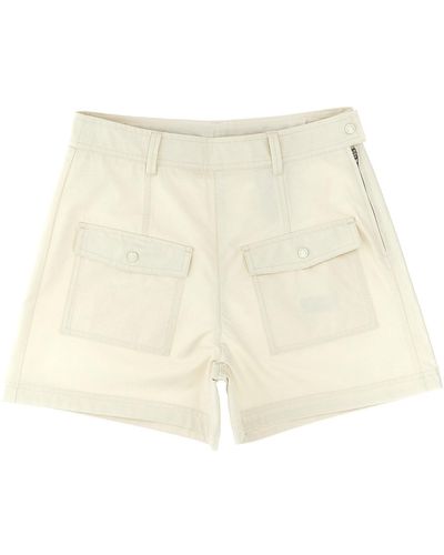 Moncler Twill Shorts - Natural