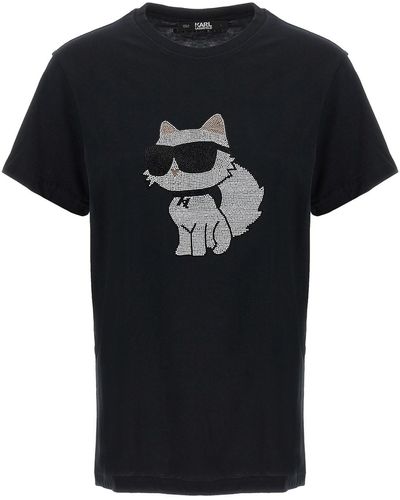 Karl Lagerfeld T-Shirt "Ikonik 2,0 Choupette" - Schwarz