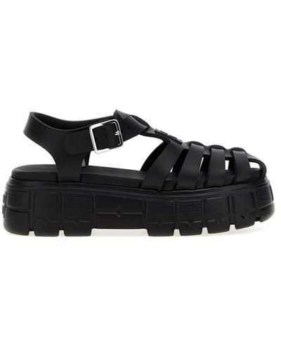 Miu Miu 'oversize Soft Cage' Sandals - Black