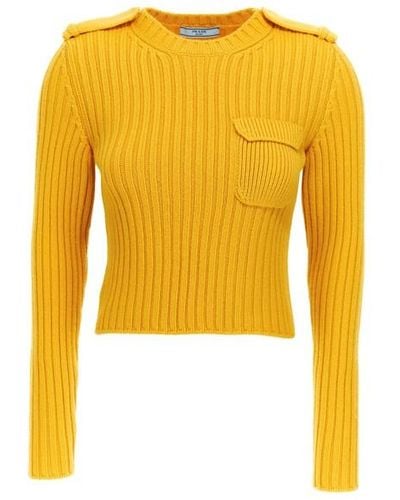 Prada Wool And Cachemire Sweater - Yellow
