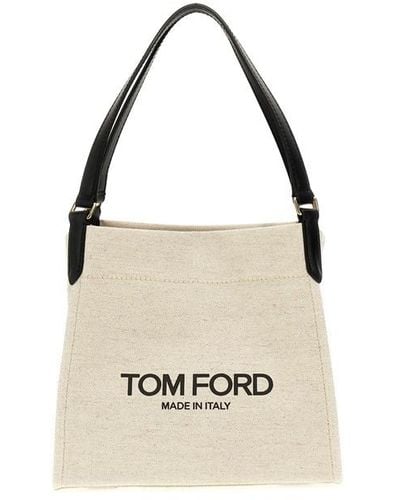Tom Ford 'amalfi Medium' Shopping Bag - White