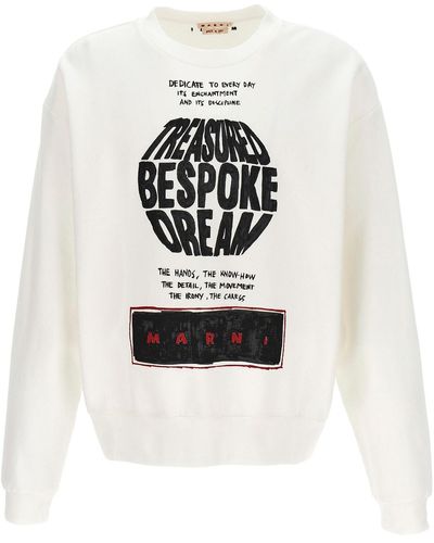 Marni Sweatshirt "Bespoke Brushed" - Weiß