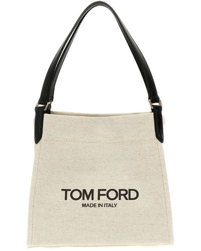 Tom Ford Schopper-Tasche "Amalfi Medium" - Weiß
