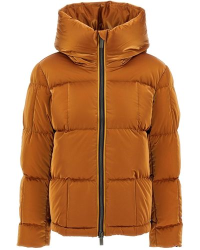 K-Way 'brielin Heavy Brick-like Quilted' Down Jacket - Brown