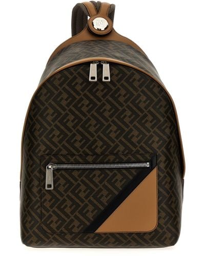 Fendi 'chiodo Diagonal' Backpack - Black
