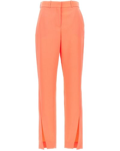 Balmain Trousers With Side Slits - Orange