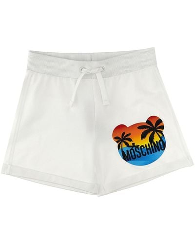 Moschino Shorts Mit Logodruck - Weiß