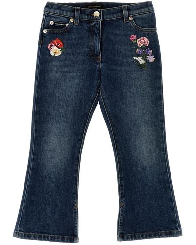 Dolce & Gabbana Embroidery Jeans - Blue