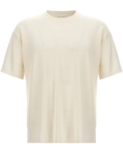 Ma'ry'ya T-Shirt Aus Leinen - Weiß