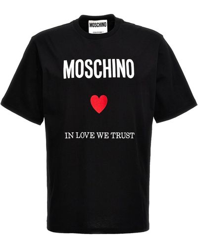 Moschino T-Shirt "In Love We Trust" - Schwarz