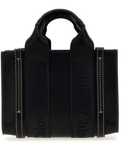 Chloé 'woody Mini' Handbag - Black