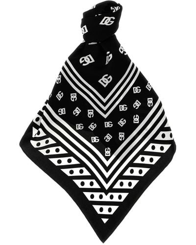 Dolce & Gabbana Schal Mit Logo - Schwarz