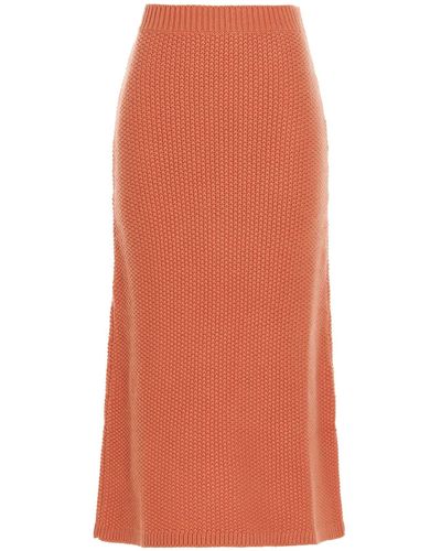 Chloé Knit Long Skirt - Orange