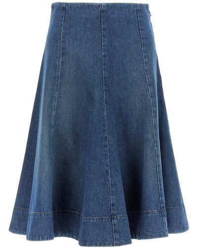 Khaite 'lennox' Skirt - Blue