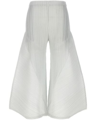Pleats Please Issey Miyake 'thicker Bottom' Trousers - White