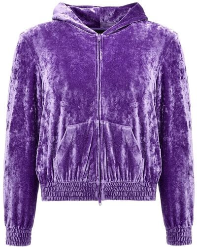 Balenciaga Sequin Velvet Hoodie - Purple