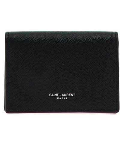 Saint Laurent Business Card Holder 'paris' - Black