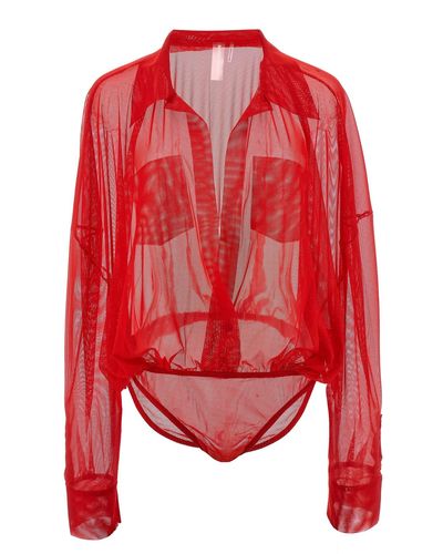 Norma Kamali Bodysuit "Super" - Rot