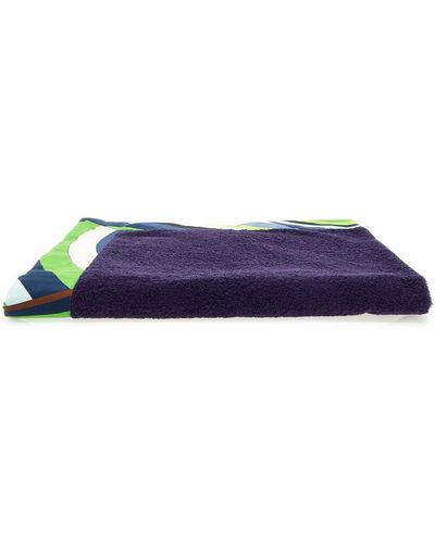 Emilio Pucci Patterned Pattern Beach Towel - Blue