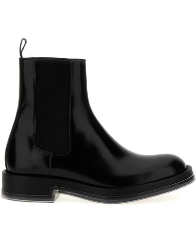 Alexander McQueen Chelsea-Stiefel "Float" - Schwarz