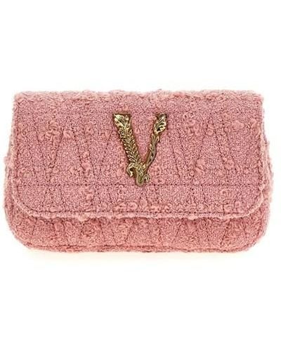 Versace Tracolla tweed logo - Rosa