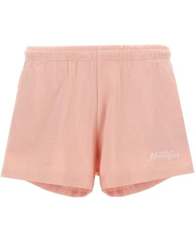 Sporty & Rich Logo Print Shorts - Pink