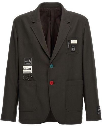 Undercover 'chaos And Balance' Single-breasted Blazer - Black