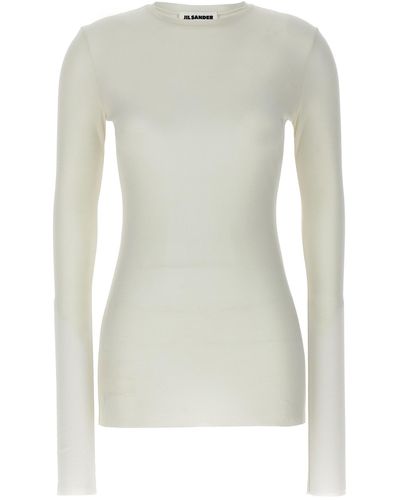 Jil Sander Silk Mesh Top - White